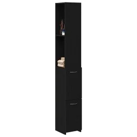 Armario de baño Negro Roble 25x25x170 cm Madera de Ingeniera von , Badezimmermöbel - Ref: Foro24-862669, Preis: 73,81 €, Raba...