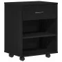 Gabinete en Rueda de Roble Negro 46x36x59 cm Madera Trabajada | Foro24.es | Tu tienda online para hogar, jardín y más Foro24.es
