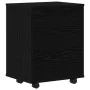 Gabinete en Rueda de Roble Negro 46x36x59 cm Madera Trabajada | Foro24.es | Tu tienda online para hogar, jardín y más Foro24.es