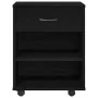 Gabinete en Rueda de Roble Negro 46x36x59 cm Madera Trabajada | Foro24.es | Tu tienda online para hogar, jardín y más Foro24.es