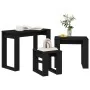 Mesas Nido de 3 Piezas en Roble Negro Madera de Ingeniería Rápida von , Seitentische - Ref: Foro24-862677, Preis: 54,18 €, Ra...