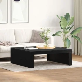 Mesa de Café de Roble Negro - 100x100x35 cm Hecha