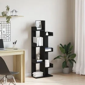Estantería Roble Negro 48x25,5x140 cm Madera Compuesta de , Librerías y estanterías - Ref: Foro24-862681, Precio: 57,34 €, De...