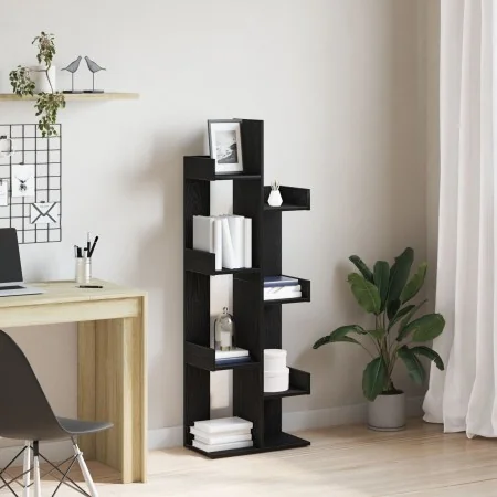 Estantería Roble Negro 48x25,5x140 cm Madera Compuesta von , Bücherregale und Regale - Ref: Foro24-862681, Preis: 57,34 €, Ra...