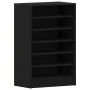 Zapatero Negro Roble 60x35x92 cm Madera by , Shoe racks and shoe organizers - Ref: Foro24-862684, Price: 89,09 €, Discount: -5%%