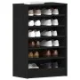 Zapatero Negro Roble 60x35x92 cm Madera by , Shoe racks and shoe organizers - Ref: Foro24-862684, Price: 89,09 €, Discount: -5%%