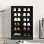 Zapatero Negro Roble 60x35x92 cm Madera by , Shoe racks and shoe organizers - Ref: Foro24-862684, Price: 89,09 €, Discount: -5%%