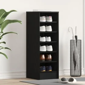 Comprar Zapatero Negro Roble 31,5x35x90 cm Madera