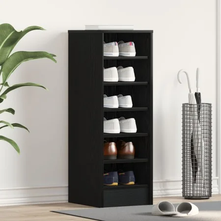Zapatero Negro Roble 31,5x35x90 cm Madera de alta calidad | Foro24.es | Tu tienda online para hogar, jardín y más Foro24.es