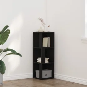 Gabinete Esquinero Negro Roble 33x33x100 cm Madera Elaborada by , Lockers and storage cabinets - Ref: Foro24-862691, Price: 5...