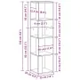 Estantería Negra de Roble 33x33x132 cm de madera von , Schließfächer und Lagerschränke - Ref: Foro24-862692, Preis: 65,57 €, ...