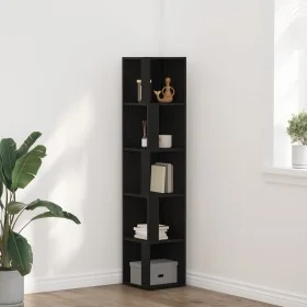 Gabinete Esquinero Negro Roble 33x33x164,5 cm Madera von , Schließfächer und Lagerschränke - Ref: Foro24-862693, Preis: 75,60...