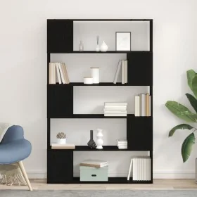 Estante Negro Roble 100x24x155 cm Madera