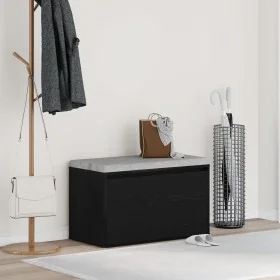 Banco de Hall Negro Roble 80x40x45 cm Madera Elaborada by , Benches for halls and storage - Ref: Foro24-862701, Price: 80,08 ...