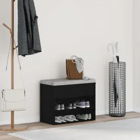 Banco de entrada Negro Roble 60x30x45 cm Madera von , Schuhregale und Schuhorganisatoren - Ref: Foro24-862702, Preis: 60,91 €...