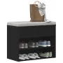 Banco de entrada Negro Roble 60x30x45 cm Madera von , Schuhregale und Schuhorganisatoren - Ref: Foro24-862702, Preis: 60,91 €...