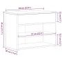 Banco de entrada Negro Roble 60x30x45 cm Madera von , Schuhregale und Schuhorganisatoren - Ref: Foro24-862702, Preis: 60,91 €...