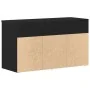 Banco Hall Negro Roble 60x30x45 cm Madera Compuesta von , Schuhregale und Schuhorganisatoren - Ref: Foro24-862703, Preis: 67,...