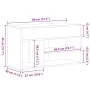 Banco Hall Negro Roble 60x30x45 cm Madera Compuesta von , Schuhregale und Schuhorganisatoren - Ref: Foro24-862703, Preis: 67,...