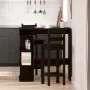 Mesa de Bar de Roble Negro con Estante de Almacenamiento, 100x50x101.5 cm von , Küchen- und Esstische - Ref: Foro24-862705, P...