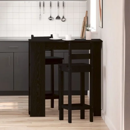 Mesa de Bar con Estante - Roble Negro, 102x50x103.5 cm, Hecha de Madera Ingenierizada von , Küchen- und Esstische - Ref: Foro...
