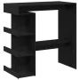 Mesa de Bar de Roble Negro con Estante de Almacenamiento, 100x50x101.5 cm von , Küchen- und Esstische - Ref: Foro24-862705, P...