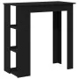 Mesa de Bar con Estante - Roble Negro, 102x50x103.5 cm, Hecha de Madera Ingenierizada von , Küchen- und Esstische - Ref: Foro...
