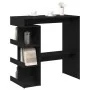 Mesa de Bar de Roble Negro con Estante de Almacenamiento, 100x50x101.5 cm von , Küchen- und Esstische - Ref: Foro24-862705, P...