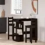 Mesa de Bar de Roble Negro con Estante de Almacenamiento, 100x50x101.5 cm von , Küchen- und Esstische - Ref: Foro24-862705, P...