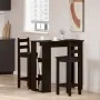 Mesa de Bar con Estante - Roble Negro, 102x50x103.5 cm, Hecha de Madera Ingenierizada von , Küchen- und Esstische - Ref: Foro...