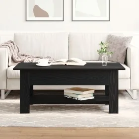 Mesa de café negra de roble, 102x55x42 cm, de madera de ingeniería de , Mesas de centro - Ref: Foro24-862711, Precio: 70,82 €...