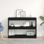 Librero/Divisor de espacio Negro Roble 100x30x72 cm Madera elaborada by , Bookcases and shelves - Ref: Foro24-862723, Price: ...