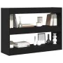 Librero/Divisor de espacio Negro Roble 100x30x72 cm Madera elaborada by , Bookcases and shelves - Ref: Foro24-862723, Price: ...