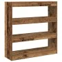 Armario para Libros/Divisor de Habitaciones - Madera Rústica - 100x30x103cm - Madera Elaborada de , Librerías y estanterías -...