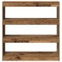 Armario para Libros/Divisor de Habitaciones - Madera Rústica - 100x30x103cm - Madera Elaborada de , Librerías y estanterías -...