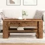 Mesa de café de madera reciclada 102x55x45 cm de madera de ingeniería de , Mesas de centro - Ref: Foro24-862727, Precio: 75,4...
