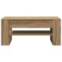 Mesa de café de roble Artisan 102x55x45 cm de madera ingenierizada by , Coffee table - Ref: Foro24-862728, Price: 75,42 €, Di...