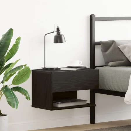 Armario de Noche de Pared de en Madera de Roble Negro by , Nightstands - Ref: Foro24-862734, Price: 44,93 €, Discount: -5%%