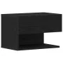 Armario de Noche de Pared de en Madera de Roble Negro by , Nightstands - Ref: Foro24-862734, Price: 44,93 €, Discount: -5%%