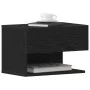 Armario de Noche de Pared de en Madera de Roble Negro by , Nightstands - Ref: Foro24-862734, Price: 44,93 €, Discount: -5%%