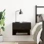 Armario de Noche de Pared de en Madera de Roble Negro by , Nightstands - Ref: Foro24-862734, Price: 44,93 €, Discount: -5%%
