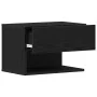 Armario de Noche de Pared de en Madera de Roble Negro by , Nightstands - Ref: Foro24-862734, Price: 44,93 €, Discount: -5%%