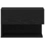 Armario de Noche de Pared de en Madera de Roble Negro by , Nightstands - Ref: Foro24-862734, Price: 44,93 €, Discount: -5%%