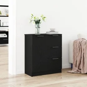 aparador de roble negro 60x30x70 cm hecho de madera elaborada de , Aparadores - Ref: Foro24-862737, Precio: 85,17 €, Descuent...