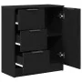 aparador de roble negro 60x30x70 cm hecho de madera elaborada von , Sideboards - Ref: Foro24-862737, Preis: 85,17 €, Rabatt: ...