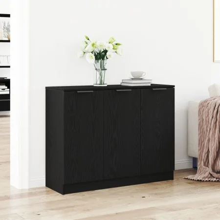 Aparador Negro de Roble 90,5x30x70 cm Madera Elaborada | Foro24.es | Tu tienda online para hogar, jardín y más Foro24.es
