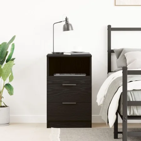 Mesita de Noche Negro Roble 40x35x65 cm Hecha de Madera Elaborada von , Nachttische - Ref: Foro24-862741, Preis: 68,04 €, Rab...