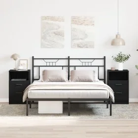Mesas de Noche 2 pcs Negro Roble 40x35x65 cm Madera Elaborada von , Nachttische - Ref: Foro24-862742, Preis: 123,59 €, Rabatt...