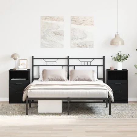 Mesas de Noche 2 pcs Negro Roble 40x35x65 cm Madera Elaborada von , Nachttische - Ref: Foro24-862742, Preis: 123,59 €, Rabatt...