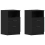 Mesas de Noche 2 pcs Negro Roble 40x35x65 cm Madera Elaborada von , Nachttische - Ref: Foro24-862742, Preis: 123,59 €, Rabatt...